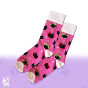 Socks - Kitty Hats - Pink