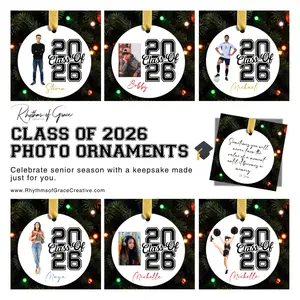 Class of 2026 Photo Ornament | Personalized Christmas Keepsake