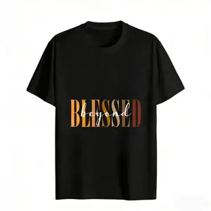 Blessed Beyond Design Women's Graphic Tee Casual Fashion Style Cotton Crew Neck Short Sleeve Trendy T-Shirt For summer Everyday Wear rachel new outfit