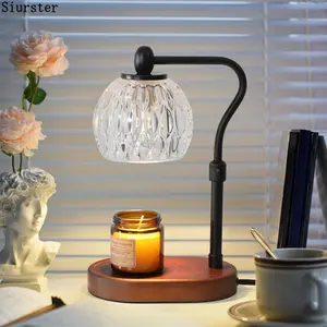 Promotions2 * 50W Bulbs Adjustable Height Gooseneck Candle Warmer Lamp with Timer, Dimmer, and Traditional Style - Perfect for All Size Scented Candles, Home Decor, and Mothers Day Gifts - Black, Glass, Metal, Specials