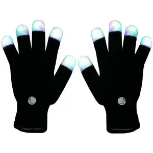 LED Light-Up Finger Gloves - Flashing Glow Rave Gloves, Perfect for Parties, Concerts & Nighttime Fun light  up  gloves