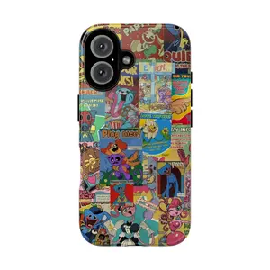 Poppy Playtime Huggy Wuggy Vintage Comic Book Collage Phone Case Collection for iPhone 17, 16, 15, 14, 13, 12, 11, SE, X XR XS Max 15 Pro Max Samsung Galaxy S20 S21 S22 S24