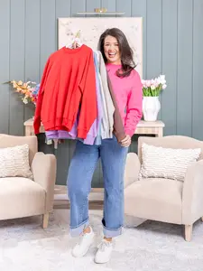 Zenana Fleece Long Sleeve Crewneck Pullover Sweatshirt | S-3X