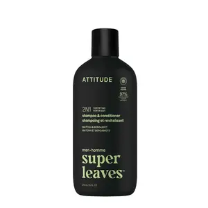 ATTITUDE Super Leaves 2IN1 Fortifying Shampoo & Conditioner For Men
