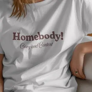Cozy Homebody T-shirt, Casual Graphic Tee, Relaxing Unisex Cotton Shirt, Comfy Weekend Wear, Content Vibes Top, Introvert