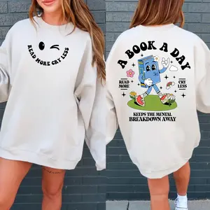 Retro A Book A Day Keep The Mental Breakdown Away 2 Sided Shirt, Book Gift, Book Lover Gift, Reading Book shirt,Bookworm Gift,Book Club Gift