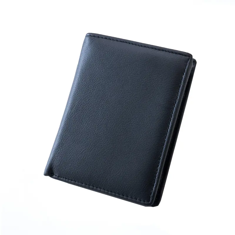 Men's Front Pocket Wallet, Slim Leather Bifold with RFID Blocking and Multiple Card Slots, Compact Design for Daily Use and Identification Document Storage