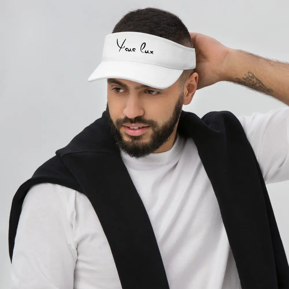 Y'sus Lux White Unisex Sun Visor, Fashion Accessory, Stylish Headwear for Daily Wear