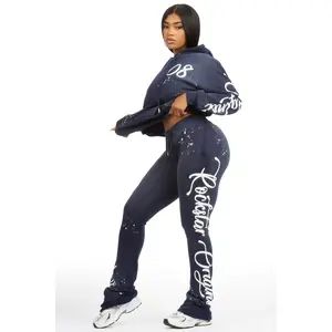 Tayron Vintage Navy Stacked Track Set