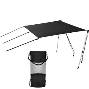 【Father's Day】VEVOR T-Top Sun Shade Kit 6\' x 5\',  UV-Proof 600D Polyester T-top Extension Kit with Rustproof Steel Telescopic Poles, Waterproof T-Top Shade Kit, Easy to Assemble for T-Tops ＆ Bimini Top