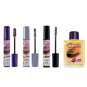 Viral PrOsa Bundle (4 unidades) 4 en 1 – Profesional + Maxi Volumen + Colección Microfibras para un volumen amplificado – Aceite para pestañas elevadas y voluminosas – 0.45 oz cada una