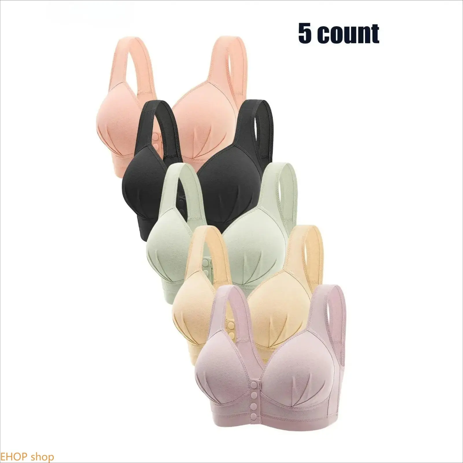 Solid Color Wireless Lightly Padded Push Up Bra for Women, Comfort Breathable Lingerie, Versatile Intimates for Daily Casual & All-Season Wear