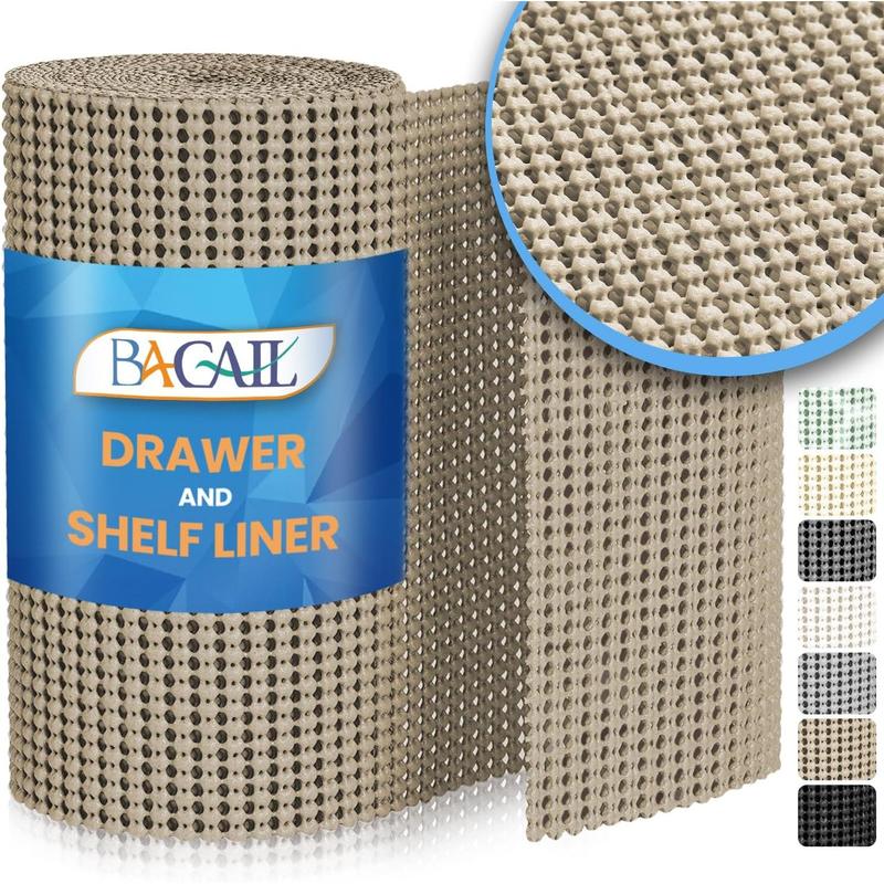 BAGAIL Drawer and Shelf Liner, 24 in X 20 Ft Non-Adhesive Shelf Liners Cabinets, Thick Strong Liners Desk, Shelves, Bathroom Drawers, Cabinet Protection - Beige Coasters Tableware sponge home  scents home  scent diffuser  blend home bundle luxury  spray
