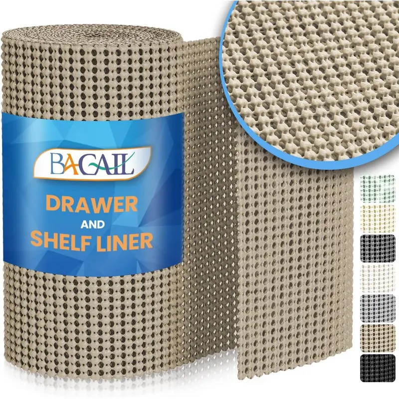 BAGAIL Drawer and Shelf Liner, 24 in X 20 Ft Non-Adhesive Shelf Liners Cabinets, Thick Strong Liners Desk, Shelves, Bathroom Drawers, Cabinet Protection - Beige Coasters Tableware sponge home  scents home  scent diffuser  blend home bundle luxury  spray