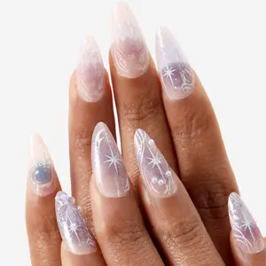 Never Have I Ever | Premium Almond Press On Nails - RAVE PRINCESS | Glossy Finish | Reusable, Salon-Quality & Long-Lasting |