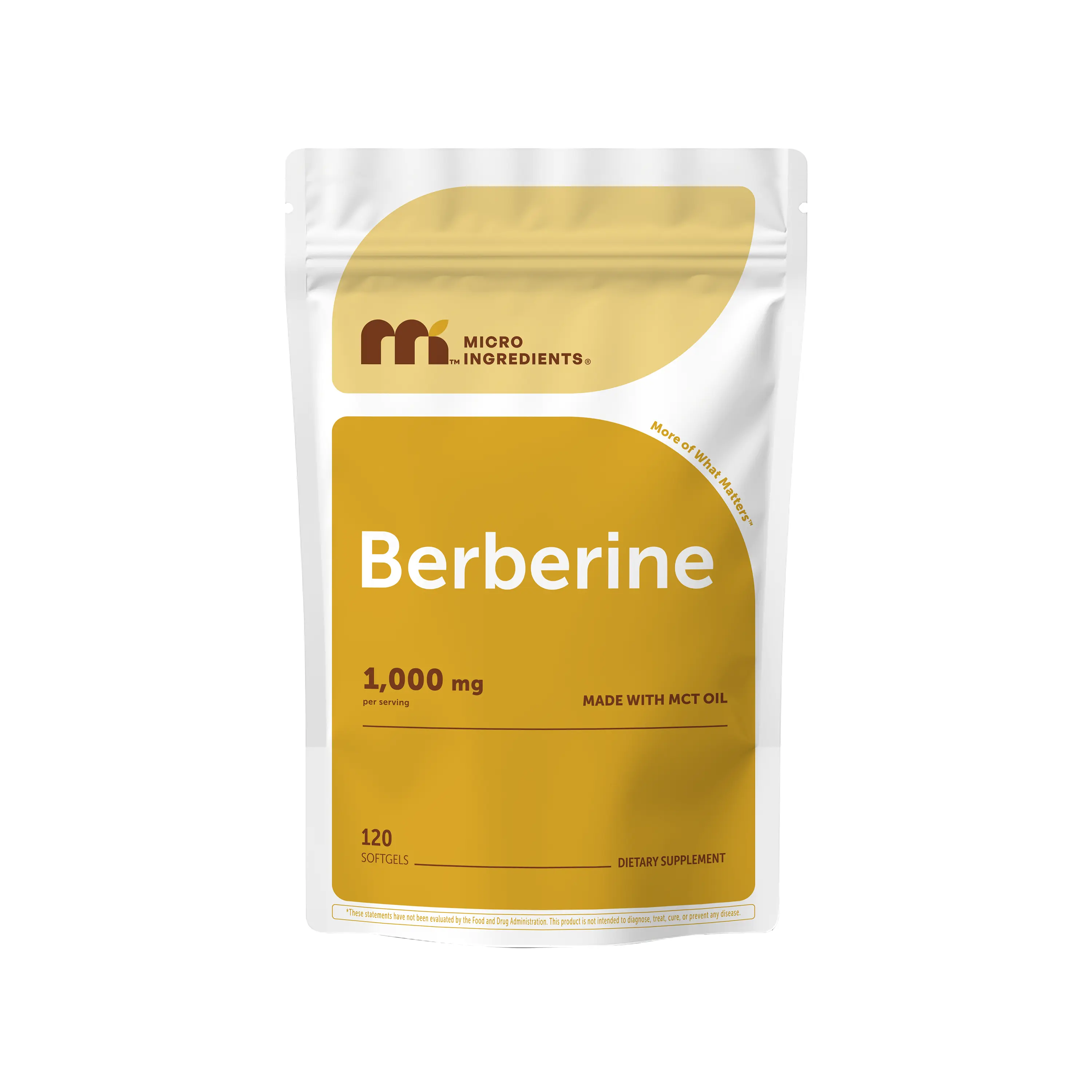 Micro Ingredients Berberine 1000mg with MCT Oil Softgels Micro Ingredients Berberine 1000mg with MCT Oil Softgels