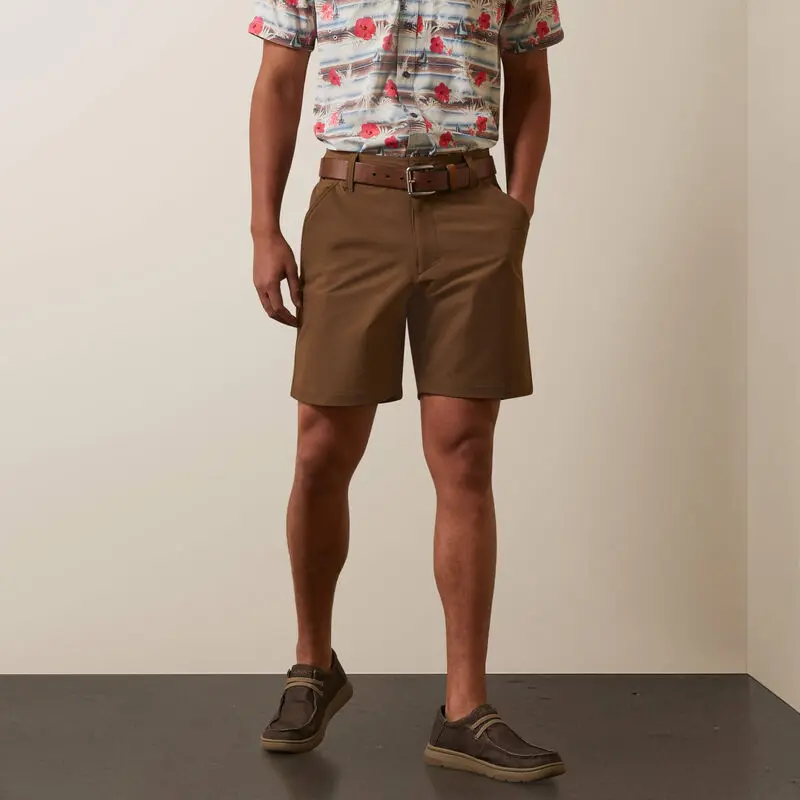 Ariat Men's TekStretch 8" Teak Brown Shorts 10043181