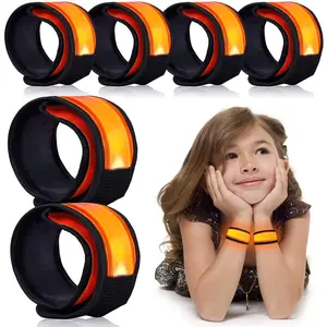 esonstyle 6 PCS LED Bracelets LED Light Up Bracelets Orange LED Wristbands Led Slap Bracelets Walking Running Jogging Concerts Sports Camping Sporting Events Party Rave Accessories