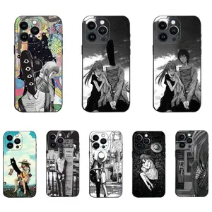 Goodnight O-Oyasumi Punpun Phone Cases For iPhone 17 16 15 14 13 12 11 Promax Pro Air Plus Soft Silicone Black TPU Shockproof Cover Protection