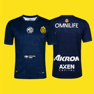 24 25 Chivas de Guadalajara Mexico LIGAMX Third Away Blue Short Sleeve Soccer Jersey Fans Version Breathable