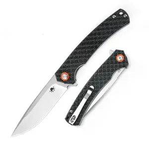 KLAKEN J339 VALDUR, D2 Blade With Micarta Handle EDC Pocket Folding Hunting Camping Knife