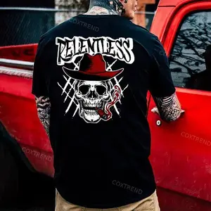 Relentless Cowboy Skull Cigar Printed Men's T-Shirt / Hoodie / Sweatshirt, Menswear, Streetwear