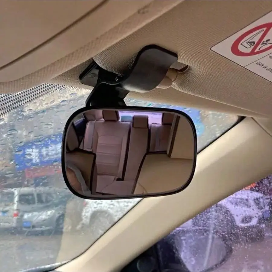 Car Rearview Mirror, Adjustable Car Makeup Mirror, Car Rear Seat Rearview Mirror, Convex Mirror, Universal ABS Mirror, Automotive Car Accessories