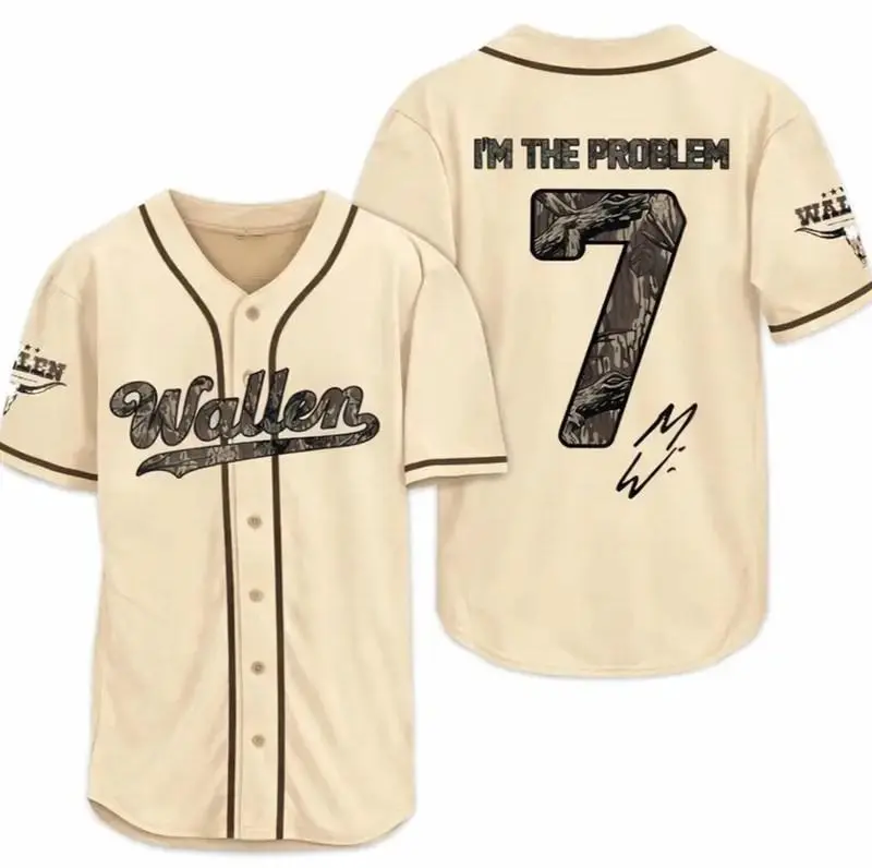 Wallen Baseball Jersey For Vanilla, Country Music Shirt, Tour 2026 Fan Gift, Still The Problem Tour 2026 Short Sleeve Shirt, MW Fan Merch