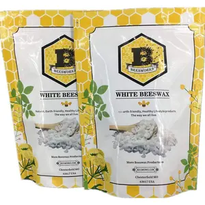 Beesworks(R) 1lb White Beeswax Pellets 2 Pack (2-1lb Packages) -  Pure,  Grade, White Beeswax Pellets.