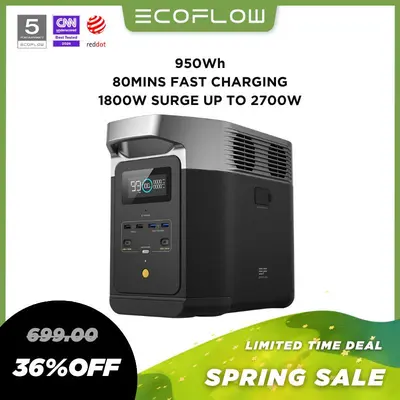 thumbnail image 2 of EF ECOFLOW RIVER 2 Portable Power Station - 243Wh, 1-Hour Fast Charge, 600W Surge, Perfect For Camping & Emergencies 2 of 13