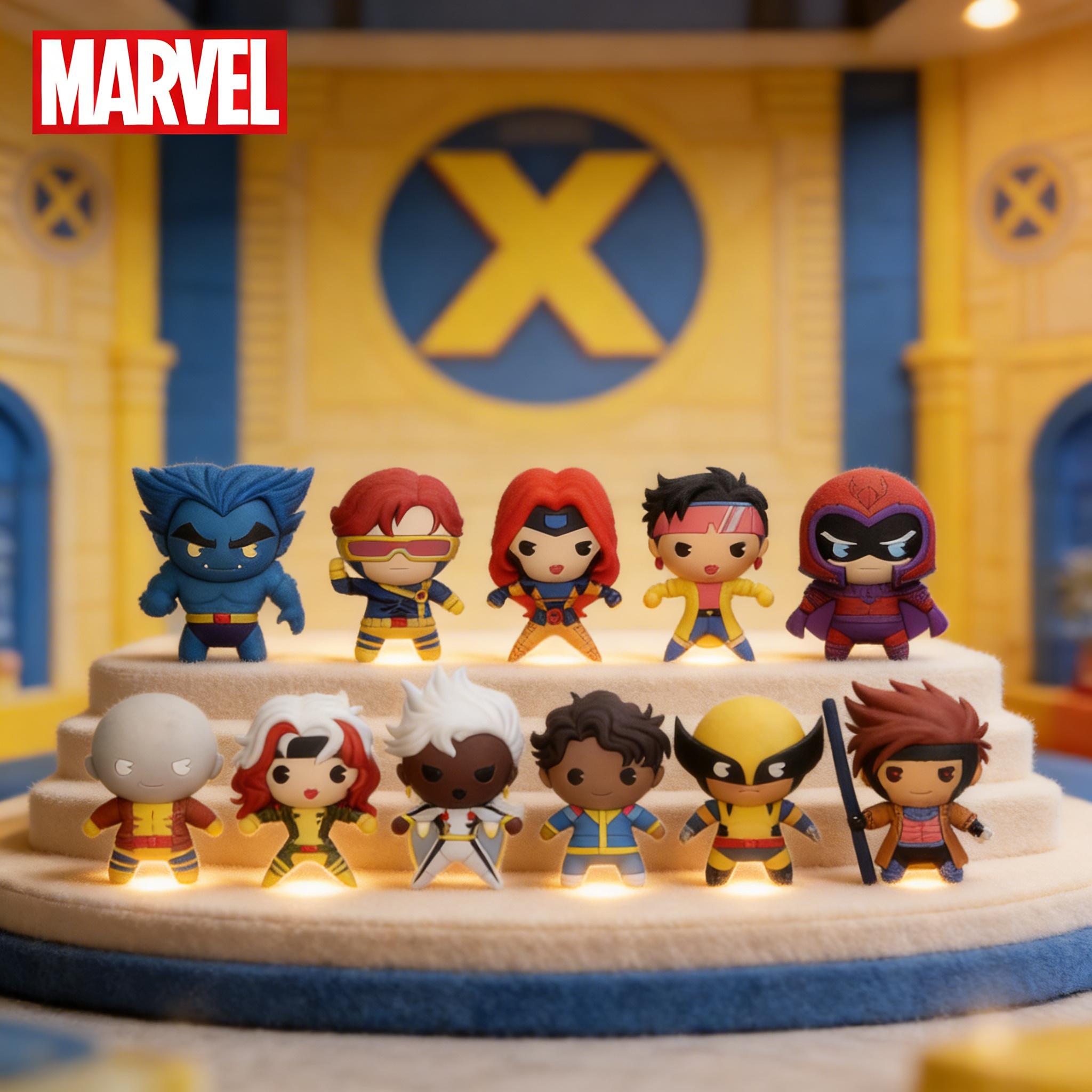 Marvel Xman 3D Keychain Blind Bag 1PC Officially Licensed Mystery Anime Figure Keyring PVC Blind Box Backpack Charm Perfect for Collectors