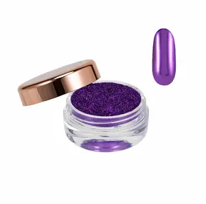 Tones Chrome Mirror Effects #9 - Purple Powder for Stunning Nail Design