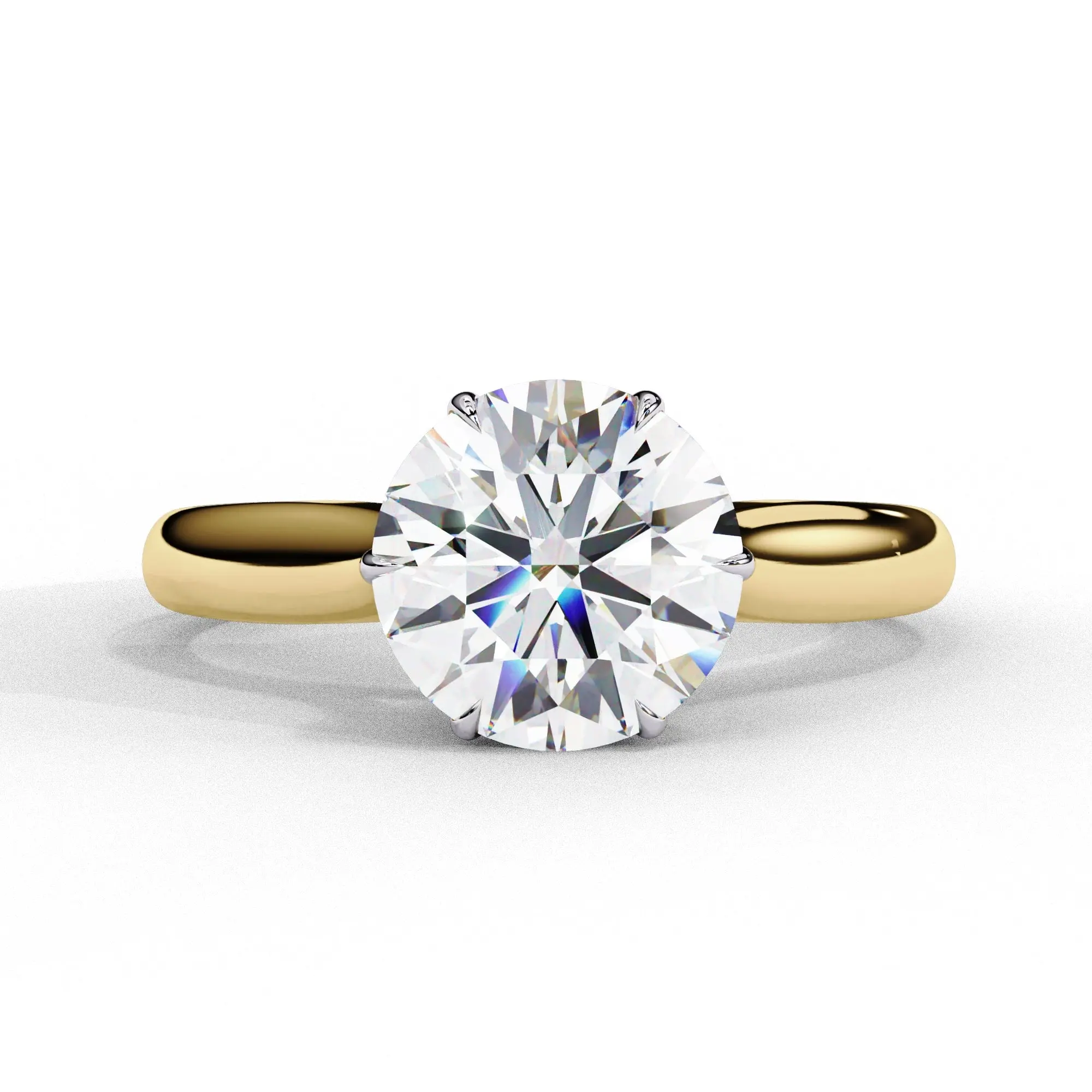 Round Lab Grown Diamond Solitaire Engagement Ring