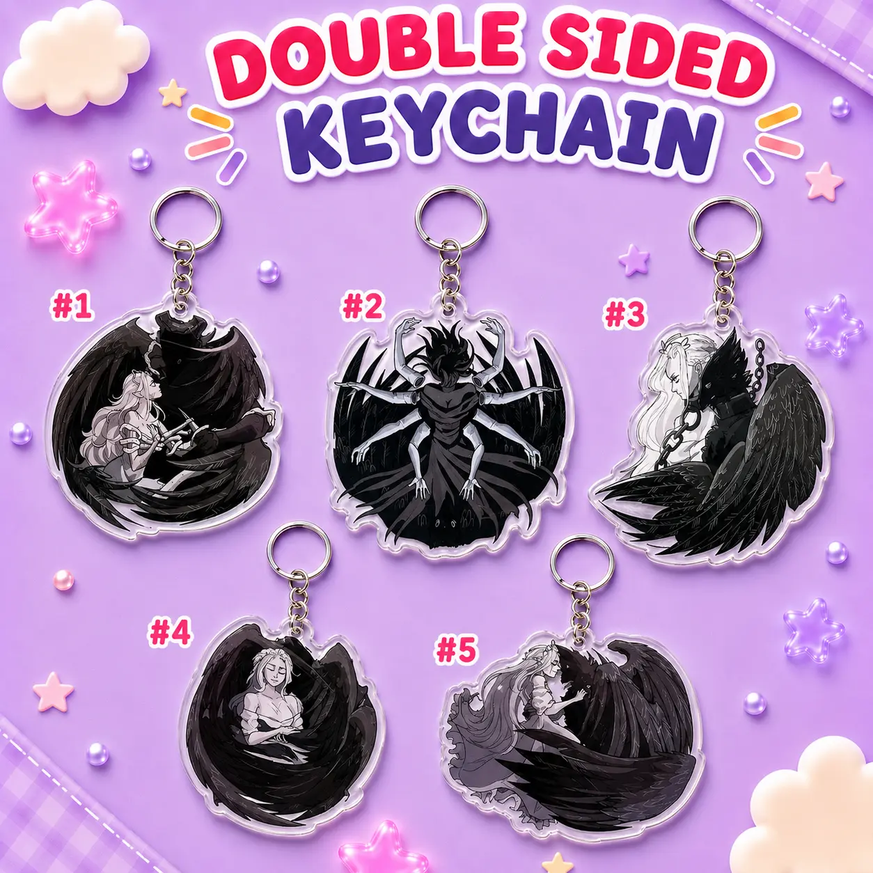 Princess and Quiet Inspired Acrylic Keychains