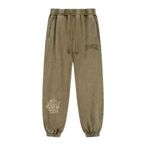 AfroRock Wash Heavyweight Brown Jogger Sweatpants