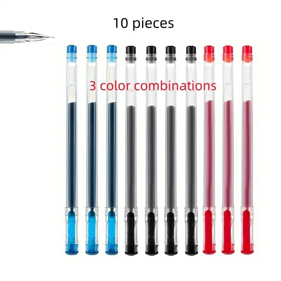 Mini Ballpoint Pen Set with Large Ink Capacity, High-Quality Plastic, Full Needle Tube, Ideal for Students and Exams, Carbon 0.5mm