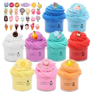 Children Safe Non-Toxic Scented Slime Set, DIY Material Pack Stress Relief Toy, Parent-Child Interaction Gift, Suitable for Ages 3+, Sensory Bundle