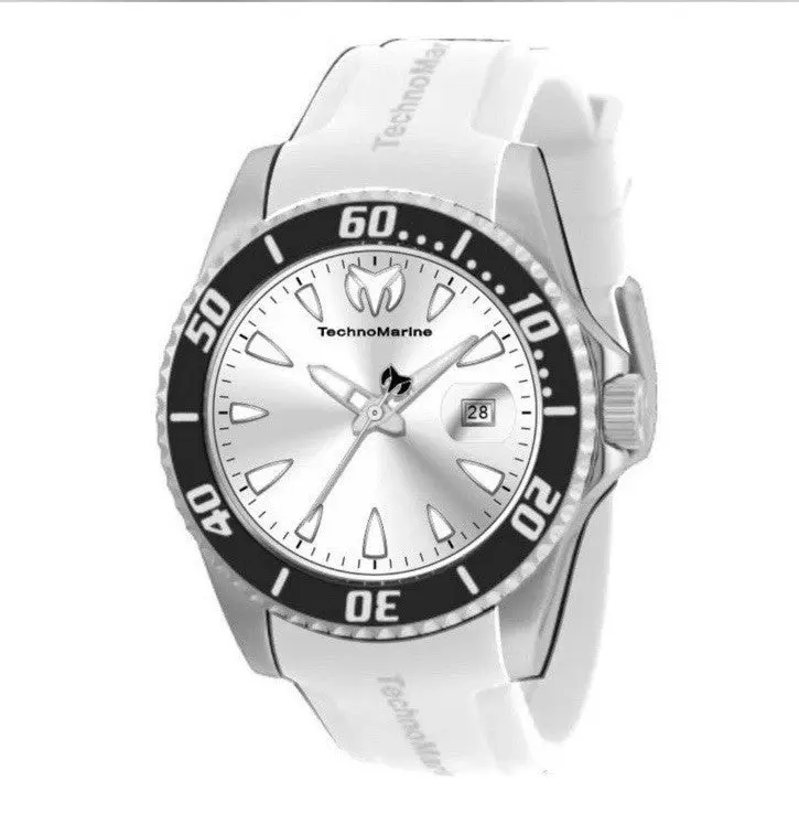 TechnoMarine Manta Sea TM-225130 Men's 42mm Quartz Silver White Watch