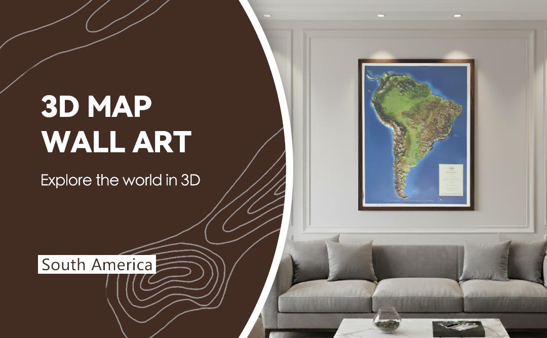 3D South America Map