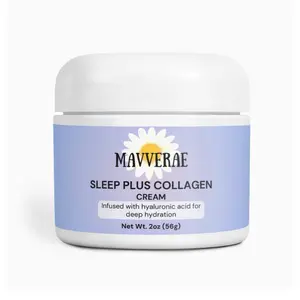Sleep Plus Collagen Face and Body Cream with Hyaluronic Acid & Melatonin - Hydrating Formula for Skin Health and Elasticity Moisturize Moisturizer Moisturizing Skincare Gentle Lavender Oil