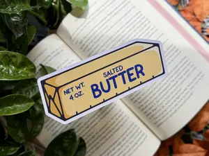 Salted Butter Bookmark - Soft Matte Laminated Double-sided Bookmark
