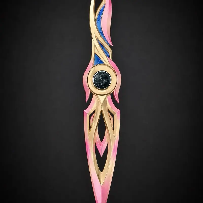 Valorant Mystbloom Rotatable Kunai, Zinc Alloy Metal Collectible Accessory