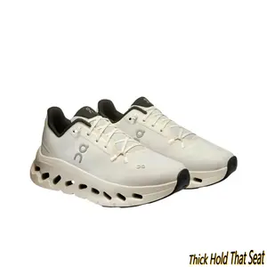 Pearl White Cloud-Style Running Shoes – Breathable Mesh Upper, Signature Hollow-Out Midsole & Non-Slip Rubber Outsole, Unisex Lightweight Trainers for Daily Walks & Gym Sessions