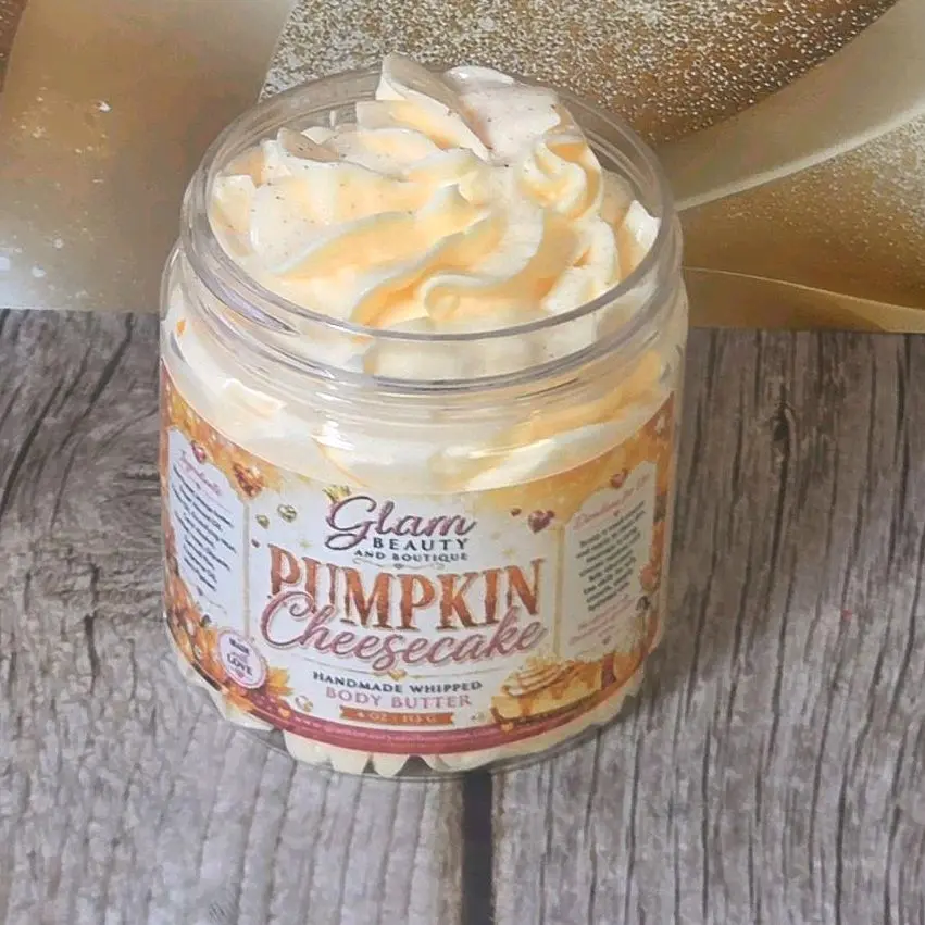 Pumpkin Cheesecake Whipped Body Butter. Handmade Shea & Mango Butter Body Frosting. All Natural Non Greasy Emulsified Body Butter. Skin Repair