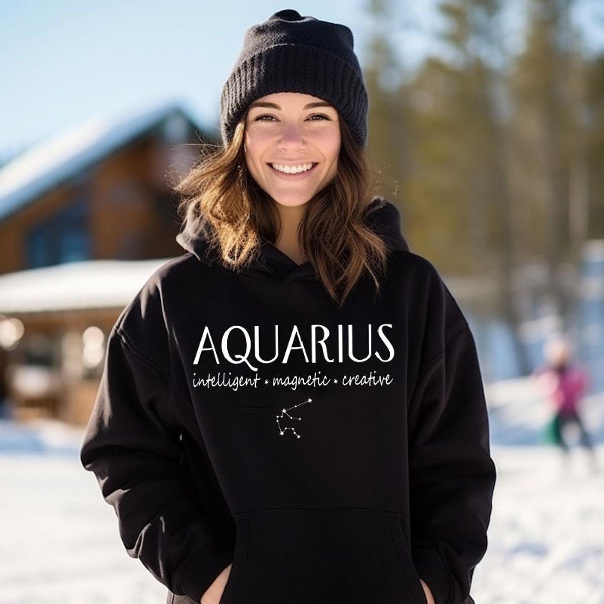 Constellation Hoodie Collection – Minimalist Astrology Graphic Pullover For Women, Cozy Celestial Horoscope Sweatshirt, Unisex Long Sleeve Pullover Shirt [Full 12 Zodiac]