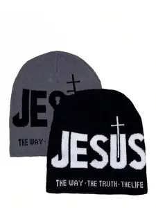 Women's Knitted Jesus Hat Y2K Fall Winter Fashion, Individual Style, Snug Fit, Warm Comfortable, Ideal for Daily Wear, Casual Outings, Travel, and Parties
