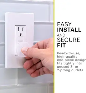 Power Gear Outlet Covers Baby Proofing Child Proof Plug Covers for Electrical Outlets Easy Install Outlet Plug Covers UL Listed Shock Prevention Clear 50271 8 Count