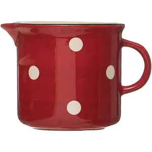 Stoneware Pitcher w White Dots