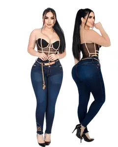 JEANS COLOMBIANO LEVANTACOLA SKINNY CINTURA ALTA  / COLOMBIAN BUTT LIFTING SKINNY JEANS HIGH WAIST FOUR BUTTONS Comfort Fit