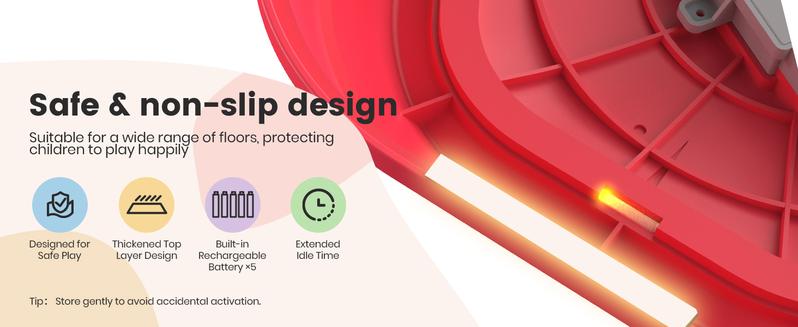 Music & Light Up Stepping Stones, 5 Pcs Stepping Stones, Non-Slip, Encourage Balance, Sensory Stepping Stones, Indoor & Outdoor Play